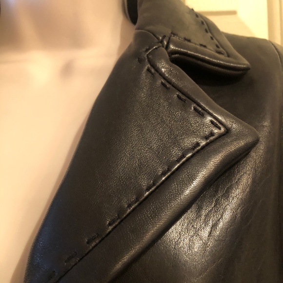 Vintage Avanti New York Luxury Leather Jacket Coat Size L - Picture 6 of 9